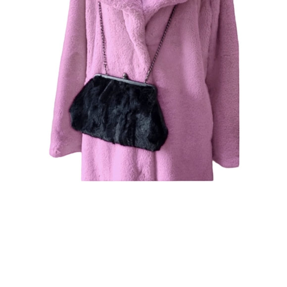 Patricia Nash Handbags - Patricia Nash  Ealing Frame Bag with Chain Strap Black Leather and Faux Fur bag